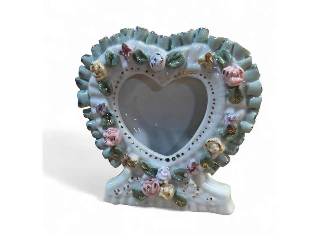 Vintage Porcelain Heart Photo